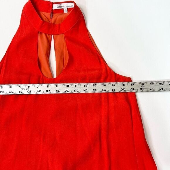 Lovers + Friends Dress Womens Small Mini Keyhole Neck Orange Sleeveless - Picture 3 of 6